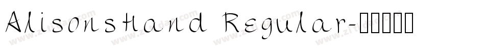 AlisonsHand Regular字体转换